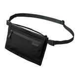 ALPAKA Zip Pouch Max V2 - Black Axoflux 210D Water Resistant Fabric, Weatherproof YKK Zippers,Front Zip Pocket, Compact Men Sling Bag - Passport Holder & Travel Wallet Pouch for Family Men