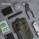 ALPAKA Zip Pouch Pro and HUB Carabiner(L) - Zipper Wallet - RFID Blocking Material - Three Multi - tool Slots - Holds 4 - 12 Cards ; Quick Release Keychain with Magnetic Belt Clip - EDC Carabiner