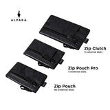 ALPAKA Zip Pouch Pro Black X - Pac VX21 - Minimalism Zipper Wallet - RFID Blocking ID Card Holder - Men’s Wallet with YKK Zippers, Multi - tool Slot, Holds 4 - 12 Cards, Weather Resistant Fabric