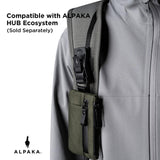 ALPAKA Zip Pouch Pro X - Pac VX21 - Slim Zipper Wallet with RFID Blocking, ID Card Holder, YKK Zippers Multi - tool Slot, Weatherproof Fabric Small Tech Pouch for Men Travel (Dark Green)