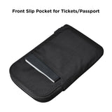ALPAKA Zip Travel Wallet Black Axoflux 210D - RFID Passport Holder - Self Locking Zipper - Tear Resistant Material - Four Pockets and Two Card Slots - HUB Accessories Compatible
