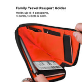 ALPAKA Zip Travel Wallet Black Axoflux 210D - RFID Passport Holder - Self Locking Zipper - Tear Resistant Material - Four Pockets and Two Card Slots - HUB Accessories Compatible