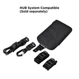 ALPAKA Zip Travel Wallet Black Axoflux 210D - RFID Passport Holder - Self Locking Zipper - Tear Resistant Material - Four Pockets and Two Card Slots - HUB Accessories Compatible