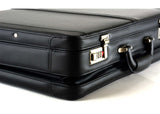 Alpine Swiss Mens Briefcase | Expandable Genuine Leather Attache Briefcase For Men | Dual Combination Lock Business Case