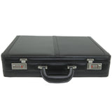 Alpine Swiss Mens Briefcase | Expandable Genuine Leather Attache Briefcase For Men | Dual Combination Lock Business Case