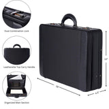 Alpine Swiss Mens Briefcase | Hard Side Business Case | Expandable Attache Case For Men | Dual Combination Locks | Padded Interior | Multi Organizer Pockets | Manufacturer’s Warranty