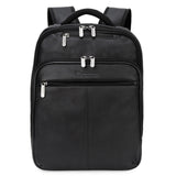 Alpine Swiss Olsen 13” Laptop Travel Backpack Genuine Leather Slim Business Travel Carry On Daypack Black