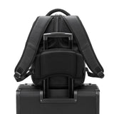 Alpine Swiss Olsen 13” Laptop Travel Backpack Genuine Leather Slim Business Travel Carry On Daypack Black