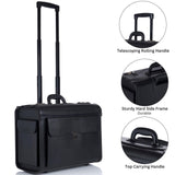 Alpine Swiss Rolling 17" Laptop Briefcase on Wheels Attache Lawyers Case Legal Size