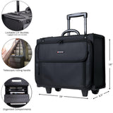 Alpine Swiss Rolling Briefcase | Laptop Bag For Men & Women | Hard Side Catalog Case on Wheels | Legal Size File Dividers | Lawyers Attache Case | Carry - On Overnight Business Travel Bag