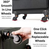 Alpine Swiss Wheeled Briefcase | Rolling Briefcase Locking Telescopic Handle 4 Replaceable Wheels | Pilot Lawyer Litigator Attache Case | 17” Laptop Compartment | Dual Combo Locks | Organizer Pockets