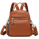 ALTOSY Genuine Leather Backpack for Women Small Convertible Backpack Purse Ladies Shoulder Bag 4 in 1 to Carry
