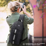 Altura Photo Camera Sling Bag - Backpack for Canon, Nikon, Sony & GoPro DSLR & Mirrorless Cameras - Crossbody Backpacks for Photographers