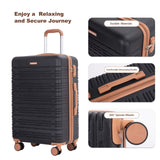 Amalodie Luggage Sets 4 Piece,Suitcases with Double Spinner Wheels and TSA Lock,Hardcase 6 set Luggage with Travel Duffle Bag,Carry On Luggage Set