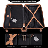 Amalodie Luggage Sets 4 Piece,Suitcases with Double Spinner Wheels and TSA Lock,Hardcase 6 set Luggage with Travel Duffle Bag,Carry On Luggage Set