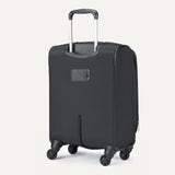 Amazon Basics 18" Medium Carry - On Softside Expandable Suitcase with 360 - Degree Spinner Wheels, Telescoping Handle, Zippered Pocket and Straps, Black