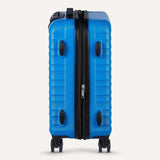 Amazon Basics 21" Hardside Carry - On Luggage with Expandable Space, Scratch - Resistant Surface, Telescoping Handle, Four Multi - directional Wheels, Light Blue