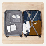 Amazon Basics 21" Hardside Carry - On Luggage with Spinner Wheels, Expandable for Up to 25% More Space, Scratch - Resistant Hardshell Suitcase, Telescoping Handle, Orange