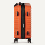 Amazon Basics 21" Hardside Carry - On Luggage with Spinner Wheels, Expandable for Up to 25% More Space, Scratch - Resistant Hardshell Suitcase, Telescoping Handle, Orange