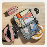 Amazon Basics 3 - Piece Luggage Set, Including One 22" Expandable Hardside Suitcase With 8 Spinner Wheels, One 15 - inch Tote Bag, and One 10 - inch Compact Travel Bag, Rose Gold