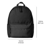 Amazon Basics Backpack for School, Travel, Study with Padded Adjustable Shoulder Straps, Spacious Compartment, Water Bottle Pockets, Durable Classic Design, Black