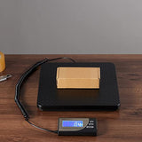 Amazon Basics Digital Postal Scale with Tare Function, Heavy Duty, Aluminium Platform, 440 lb Capacity, Digital Shipping, Portable, Black