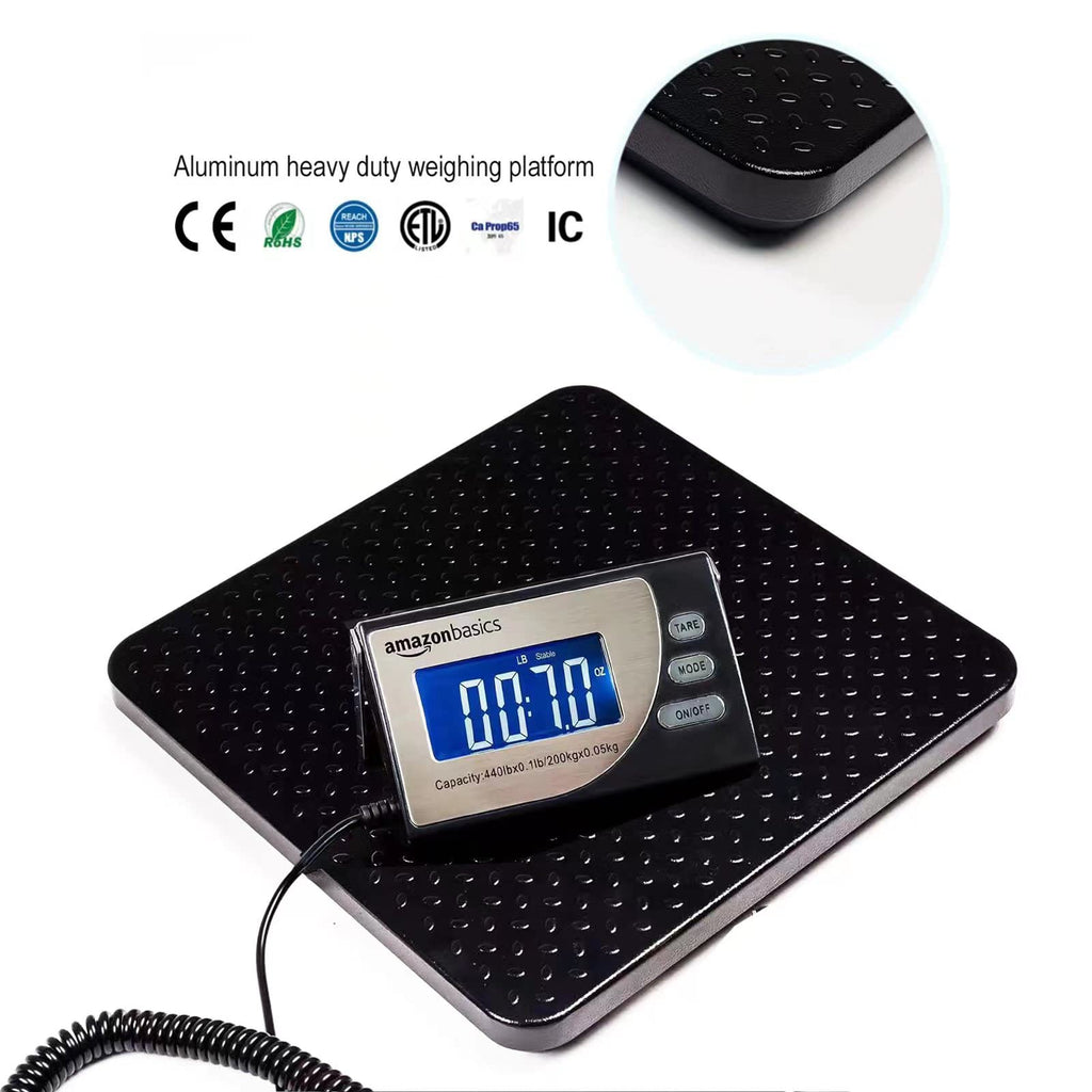 Basic Postal Scale Amazon Basics Digital Postal Scale with Tare Function, Heavy Duty ...
