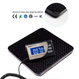 Amazon Basics Digital Postal Scale with Tare Function, Heavy Duty, Aluminium Platform, 440 lb Capacity, Digital Shipping, Portable, Black