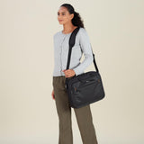 Amazon Basics Laptop Shoulder Bag with Compartments, 17.3 - inch, Black, Large Capacity, Fits Dell, HP, ASUS, Lenovo, MacBook Pro and more