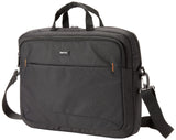 Amazon Basics Laptop Shoulder Bag with Compartments, 17.3-inch, Black, Large Capacity, Fits Dell, HP, ASUS, Lenovo, MacBook Pro and more