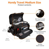 Amazon Basics Large DSLR Gadget Bag for Camera Storage with Shoulder Strap, Black with Grey Interior