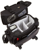 Amazon Basics Large DSLR Gadget Bag for Camera Storage with Shoulder Strap, Black with Grey Interior