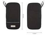 Amazon Basics RFID - blocking Passport Wallet, Passport Holder for Travel, 100% Nylon Material with Durable Zipper Closure, Zippered Pockets, Slots for Cards, 10"x5", Black, Solid