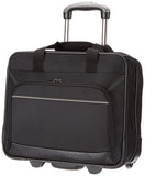 Amazon Basics Rolling Wheeled Laptop Bag, 15.6 in, Black, Sturdy with Compartments and Locking Handle