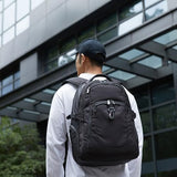 Amazon Basics Travel Laptop Backpack with Multiple Pockets and Compartments for 17 in / 43.1 cm Laptop, Water Resistant, Spacious with Padded Shoulder Straps, Black