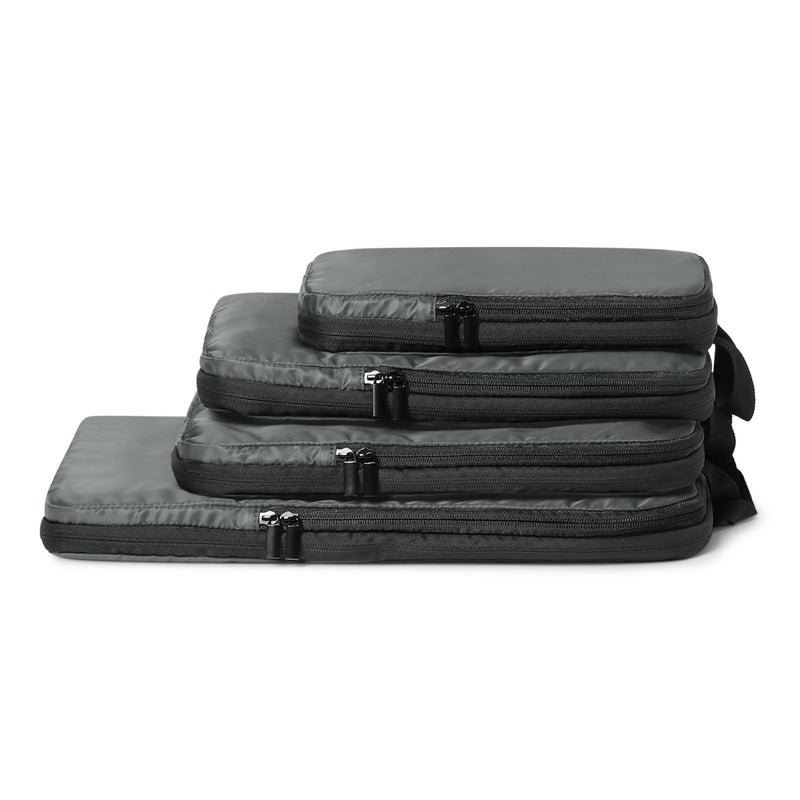 Amazon Essentials 4 - Pack Ultralight Compression Packing Cubes Organizer, Grey
