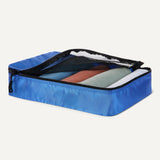 Amazon Essentials 4 - Piece Packing Cubes Travel Accessories Set, Space - Saving Luggage Organizer with Double Zipper, Mesh Top, 2 Medium/2 Large, Blue (Previously Amazon Basics)