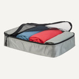Amazon Essentials 4 - Piece Packing Cubes Travel Accessories Set, Space - Saving Luggage Organizer with Double Zipper, Mesh Top Panel, Small/Medium/Large/Slim, Gray (Previously Amazon Basics)