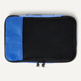 Amazon Essentials 4 - Piece Packing Cubes Travel Accessories Set, Space - Saving Luggage Organizers with Double Zipper, Mesh Top, Small/Medium/Large/Slim, Blue (Previously Amazon Basics)