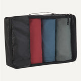 Amazon Essentials 4 - Piece Space - Saving Packing Cubes Travel Accessories Set, Luggage Organizer with Double Zipper, Mesh Top, Small/Medium/Large/Slim, Black (Previously Amazon Basics)