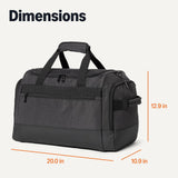 Amazon Essentials Lightweighted Carry - on Duffel with Wet pocket & Shoe Compartment 20 inches Black