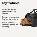 Amazon Essentials Lightweighted Carry - on Duffel with Wet pocket & Shoe Compartment 20 inches Black