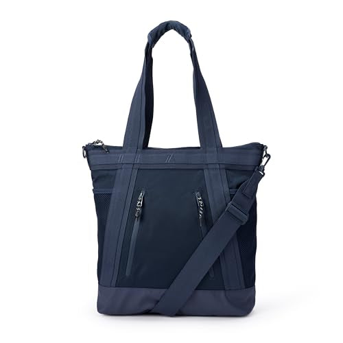 Amazon Essentials Unisex Adults' Convertible Nylon Backpack Tote with Adjustable Straps for Men and Women, Navy, One Size