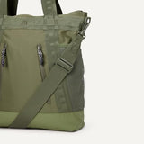 Amazon Essentials Unisex Adults' Convertible Nylon Backpack Tote with Adjustable Straps for Men and Women, Olive, One Size