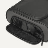 Amazon Essentials Waterproof Travel Toiletry Bag for Men and Women, Hanging Dopp Kit with Multiple Interior Pockets, 2 Side Pockets, Black, 10" x 4" x 10"