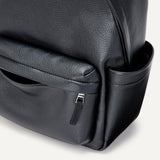 Amazon Essentials Women's Faux Leather Small Backpack Bag, Black, One Size