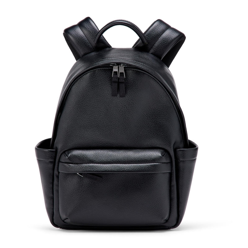 Amazon Essentials Women's Faux Leather Small Backpack Bag, Black, One Size