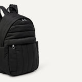 Amazon Essentials Women's Small Quilted Backpack, Black, One Size