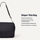 Amazon Essentials x Sofia Grainge Women's Diaper Tote Bag, Black, One Size