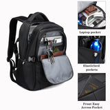 Amdtsaue Travel Laptop Backpack for Men, Water Resistant Backpack Airline Approved Business Work Bag with USB Charging Port